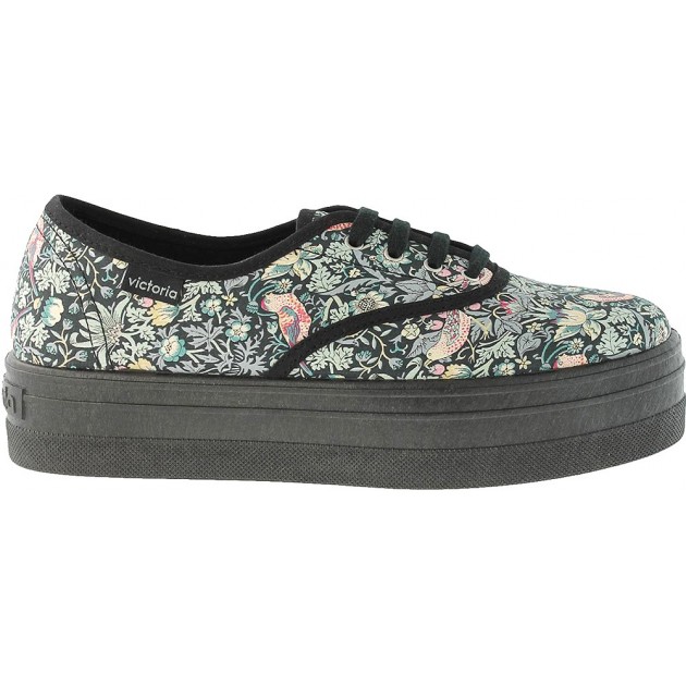 Tênis Esportivo Feminino Victoria 109229 com Estampa Liberty Inglesa NEGRO Tênis Esportivo Feminino Victoria 109229 com Estampa Liberty Inglesa NEGRO
