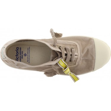 Tênis Esportivo Feminino Victoria 1661102 em Lona Envelhecida TAUPE