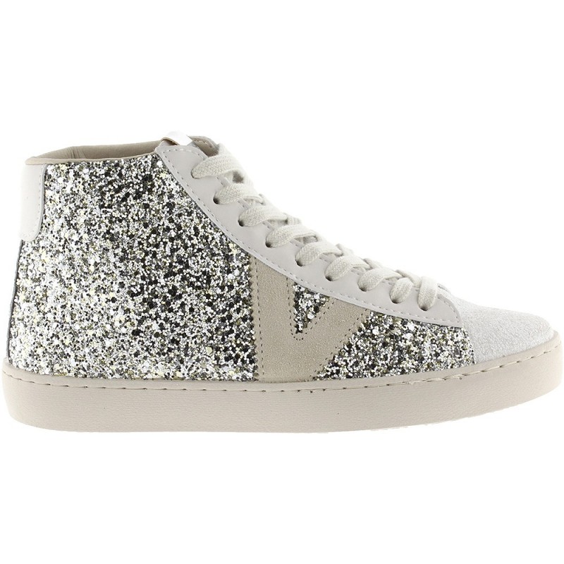 Bota Feminina Victoria 1126189 Berlin Glitter PLATA