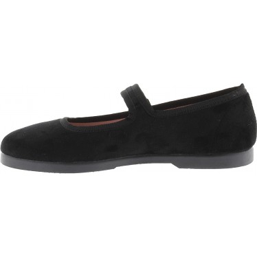 Victoria 1080111 Bailarinas femininas de veludo Gong-Fu NEGRO
