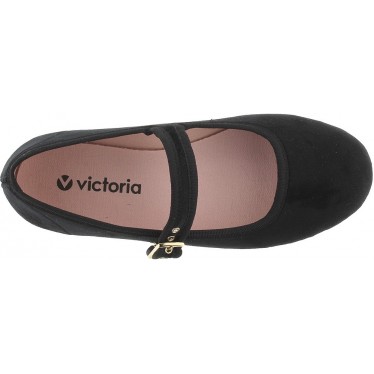Victoria 1080111 Bailarinas femininas de veludo Gong-Fu NEGRO