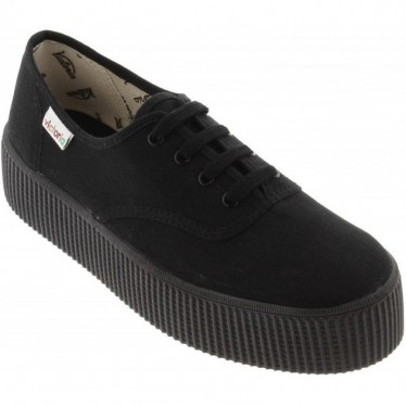 Tênis Esportivo Feminino Victoria 1116101 com Lona Dupla NEGRO