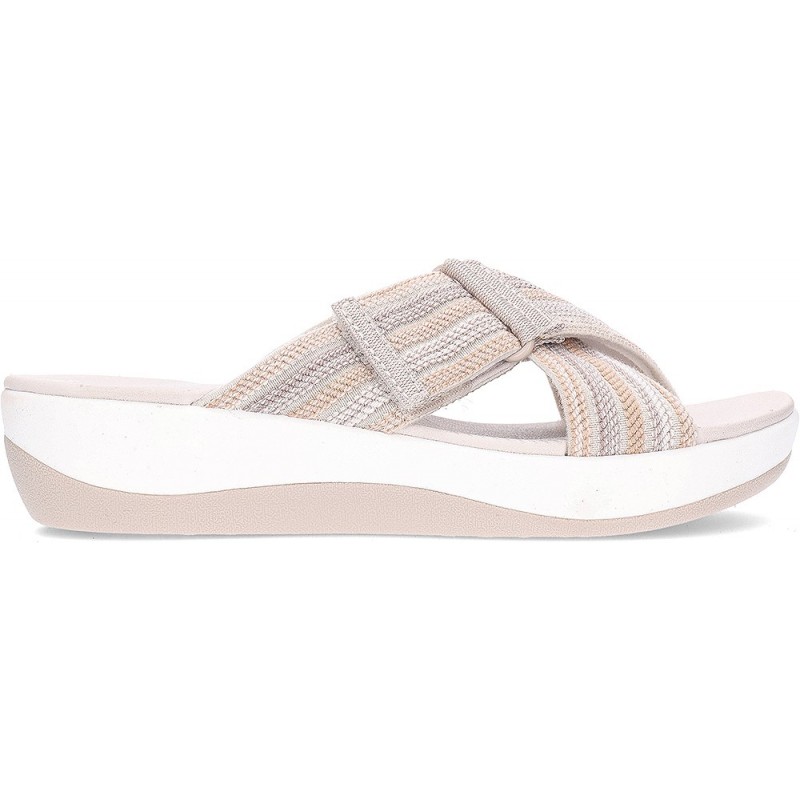 Sandálias femininas CLARKS ARLA WAVE COMBI_BEIGE