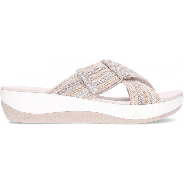 Sandálias femininas CLARKS ARLA WAVE COMBI_BEIGE Sandálias femininas CLARKS ARLA WAVE COMBI_BEIGE