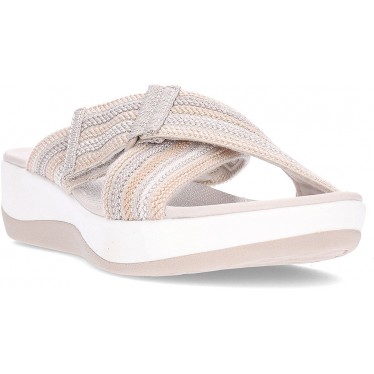 Sandálias femininas CLARKS ARLA WAVE COMBI_BEIGE