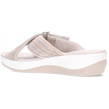 Sandálias femininas CLARKS ARLA WAVE COMBI_BEIGE
