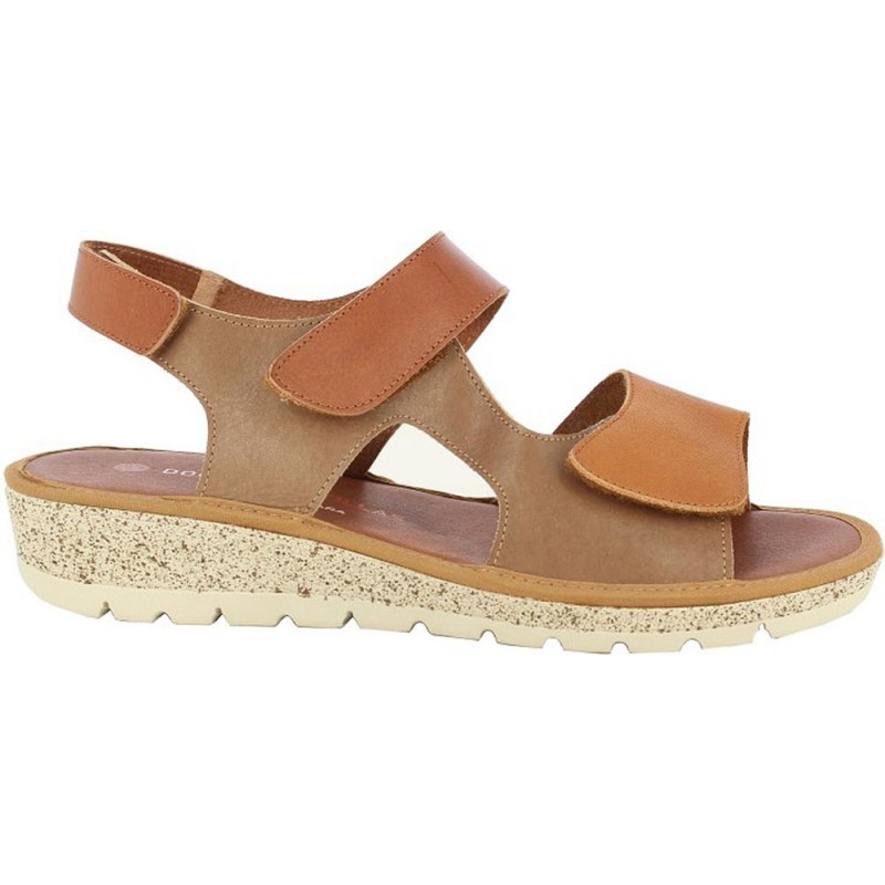 Sandálias femininas Doctor Cutillas 35322 autoadesivas MARRON