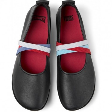 Sapatilhas bailarinas femininas CAMPER Twins K201665 NEGRO_006