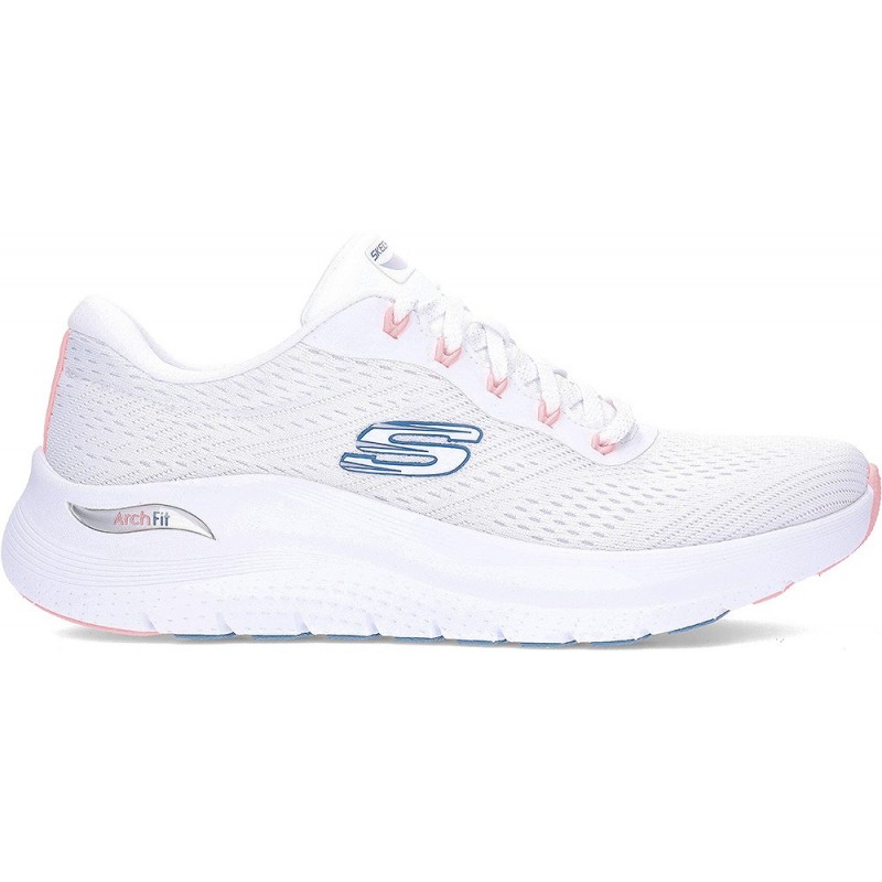Tênis feminino SKECHERS Archfit modelo 150051 WHITE_PINK