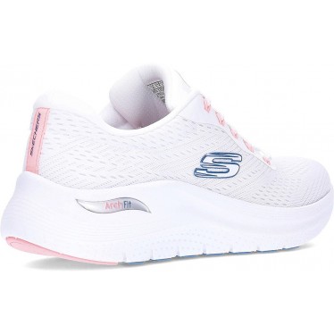 Tênis feminino SKECHERS Archfit modelo 150051 WHITE_PINK