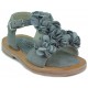 OCA LOCA SANDALIA BEBE PIEL FLORES  GRIS